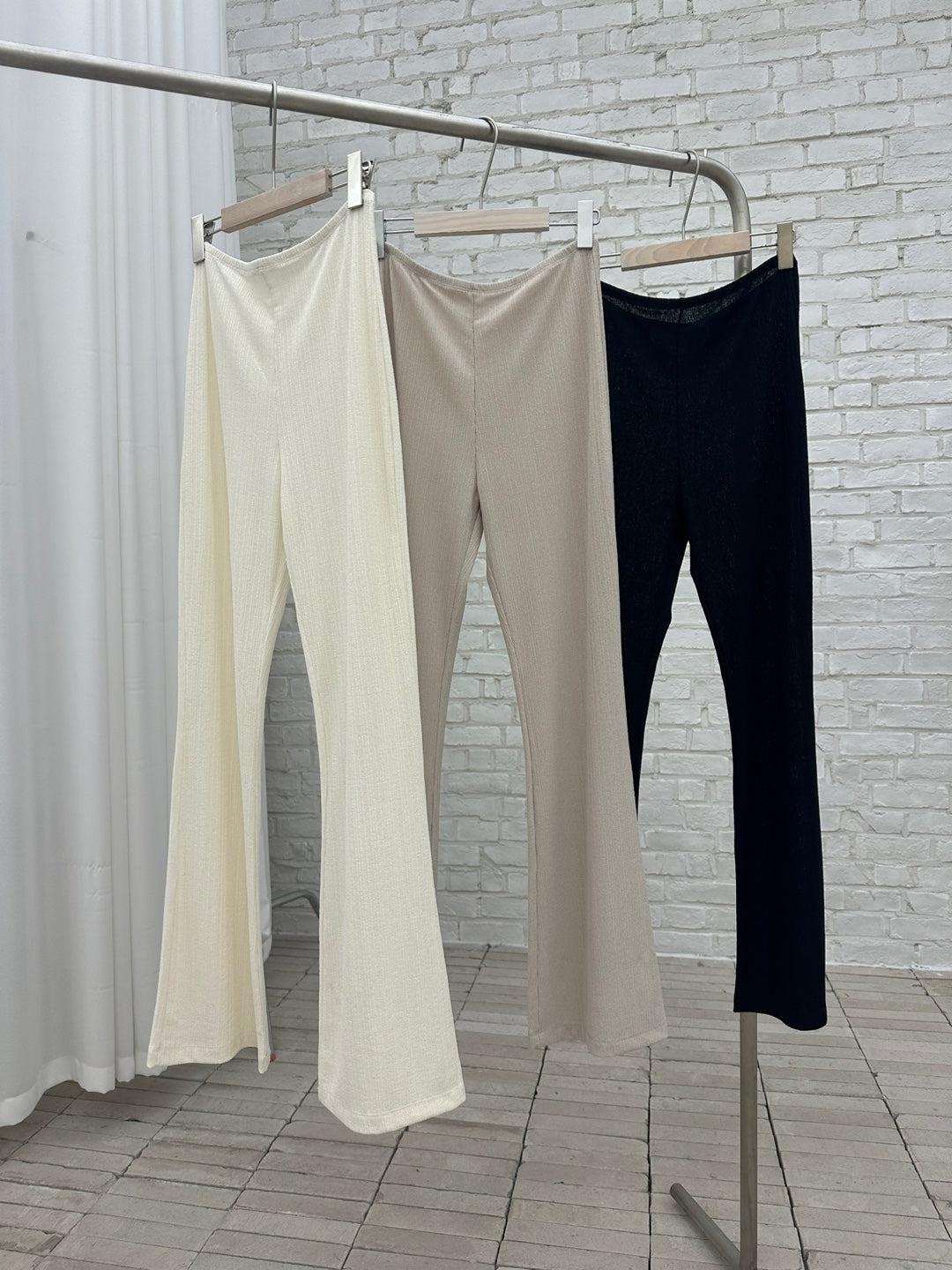 スカート&パンツレイヤードstyleセット_ブラック