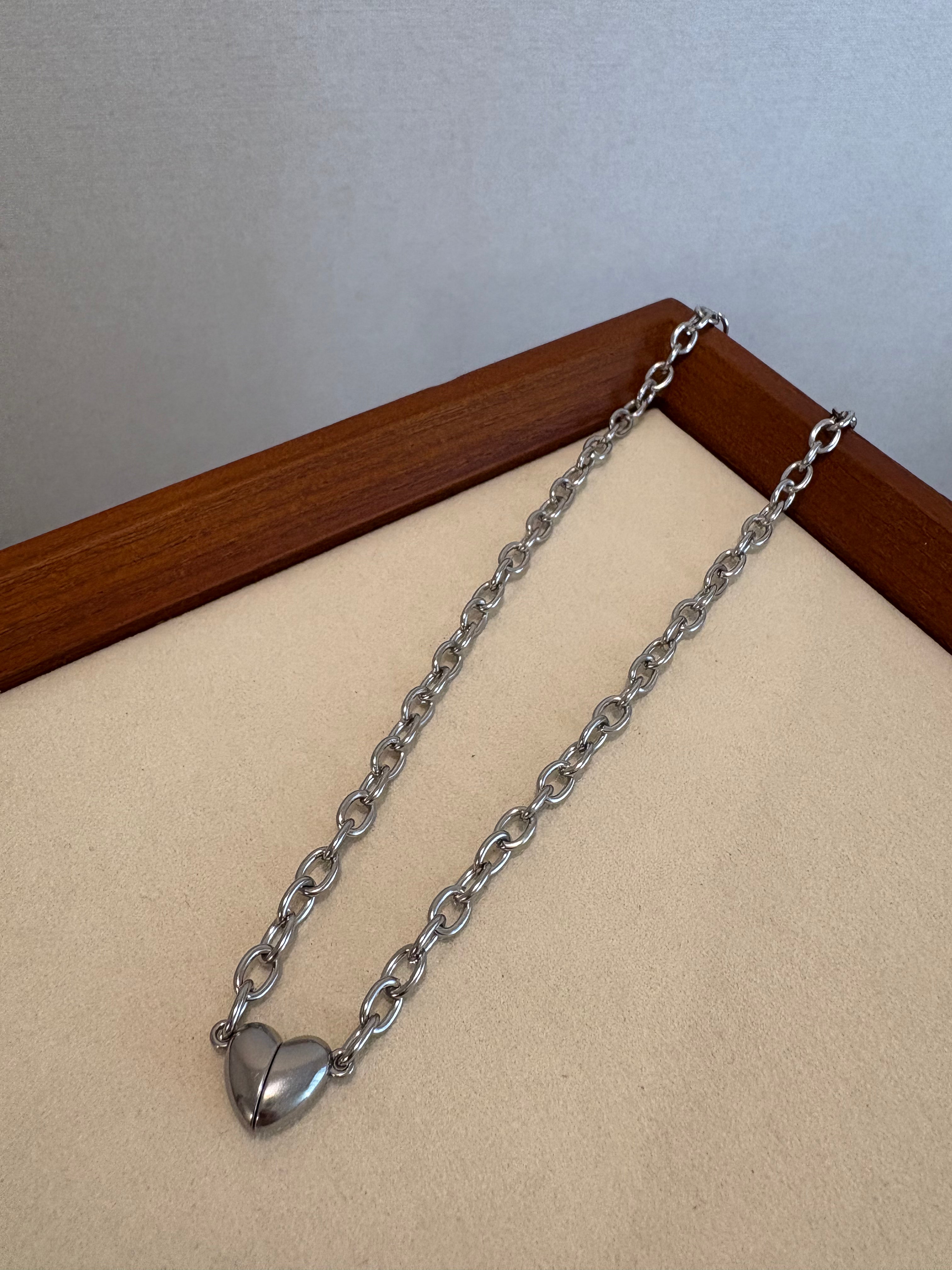 【再入荷ラスト1点】3wayマグネットネックレス_金属アレルギー対応(色シルバー)