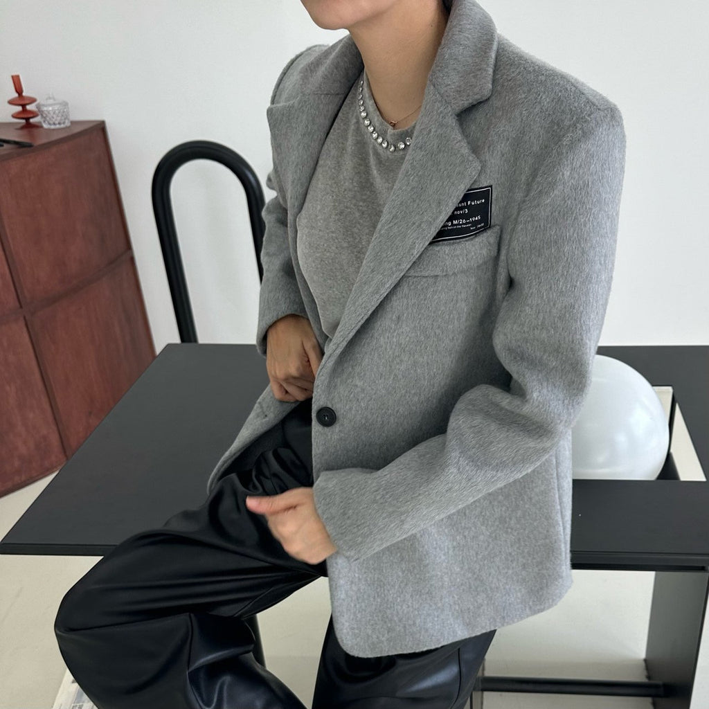 ウール混パッチワークジャケット_2色展開