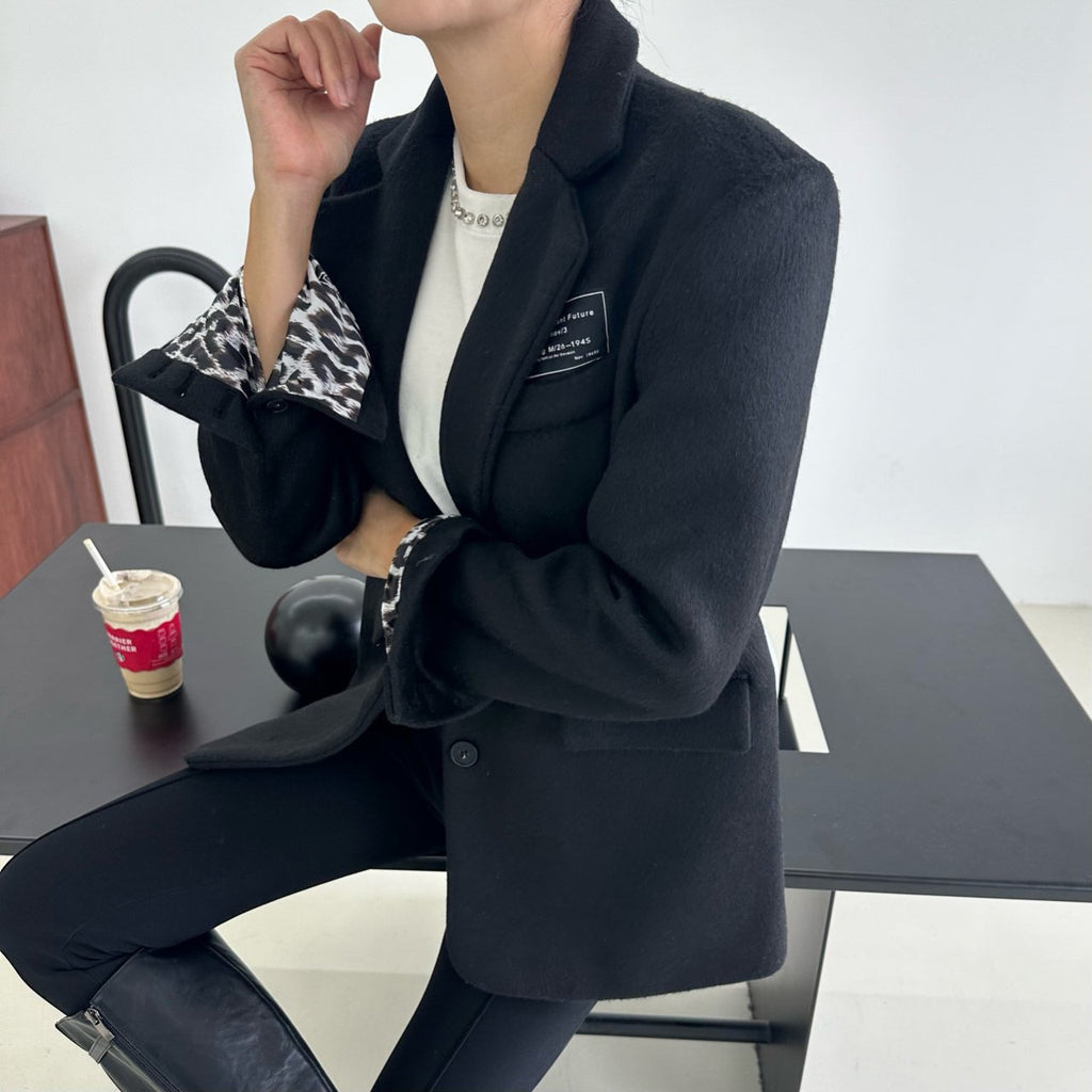 ウール混パッチワークジャケット_2色展開