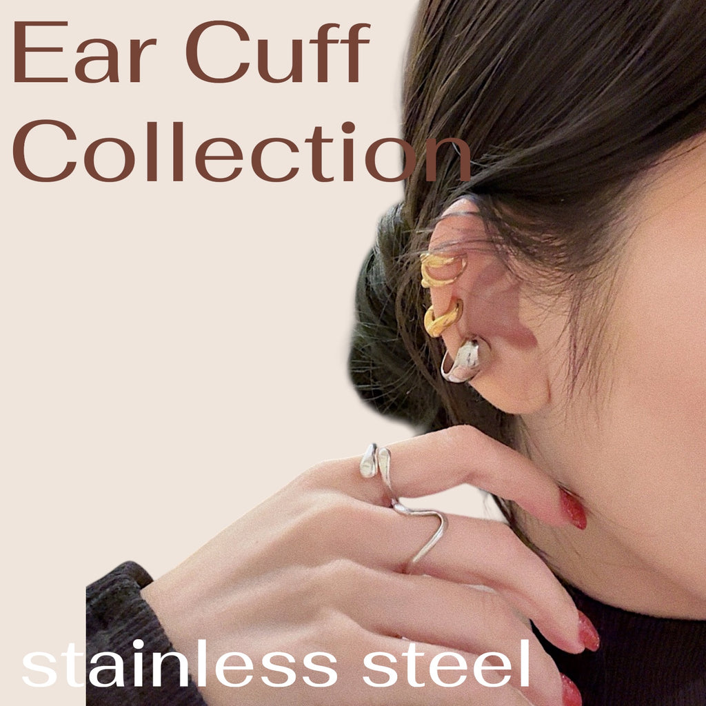 【金属アレルギー対応】2連イヤーカフ_ゴールド